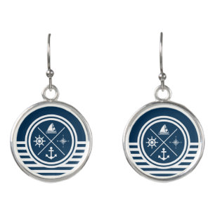 Nautical themed design earrings