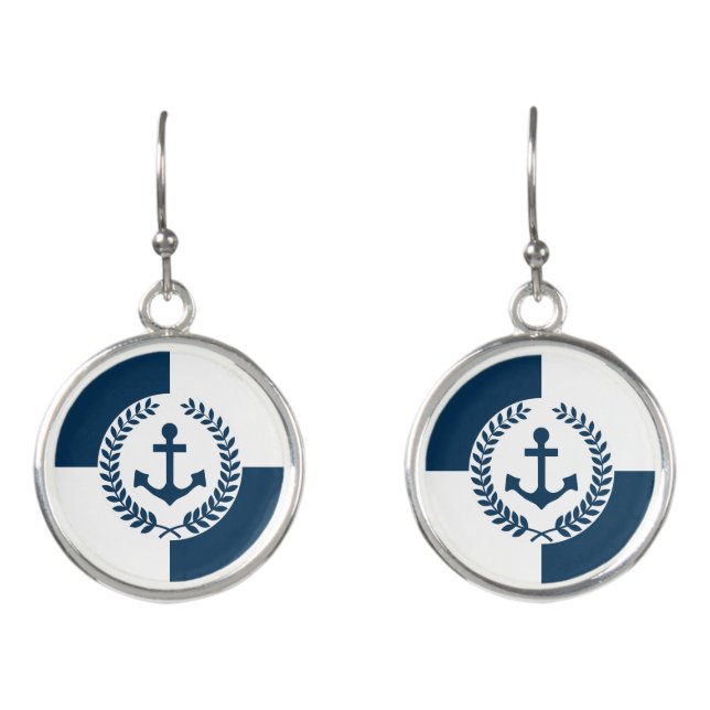 Nautical themed design earrings (Front)