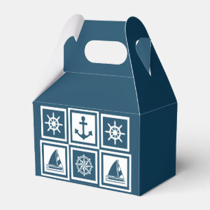 Nautical themed design favor boxes