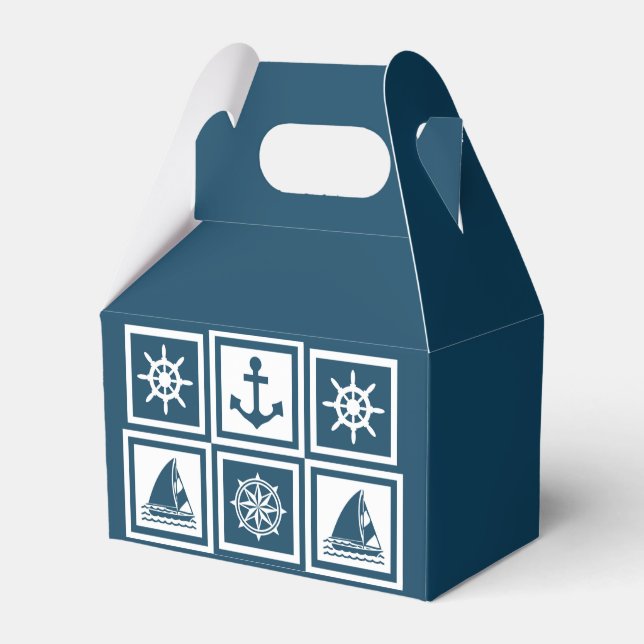 Nautical themed design favor boxes (Front Side)