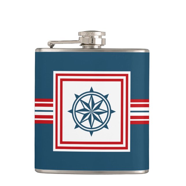 Nautical themed design flask (Front)