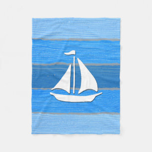 Nautical themed design fleece blanket