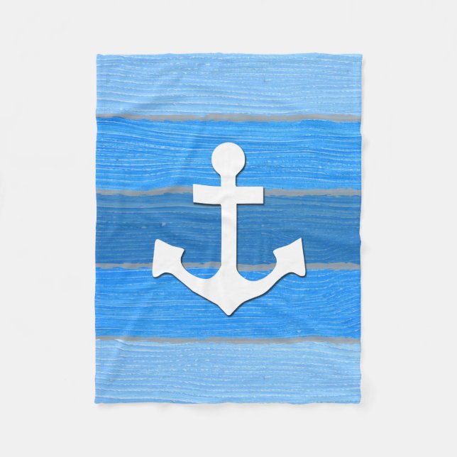 Nautical themed design fleece blanket (Front)