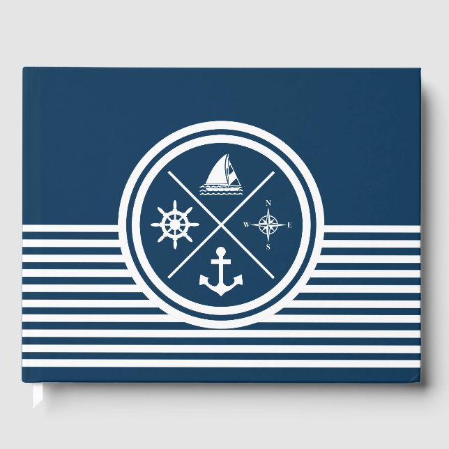 Nautical themed design guest book (Front)