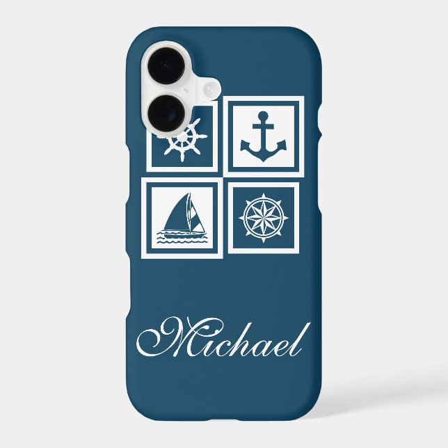 Nautical themed design iphone case (Back)