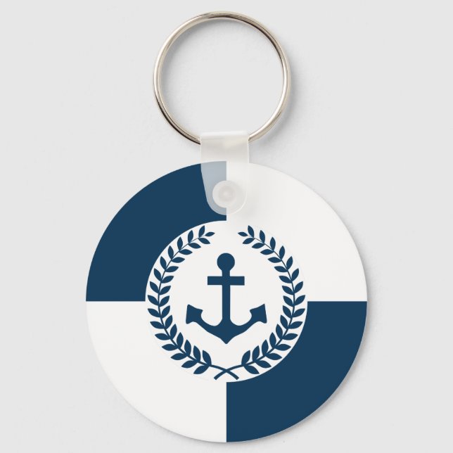Nautical themed design keychain (Front)