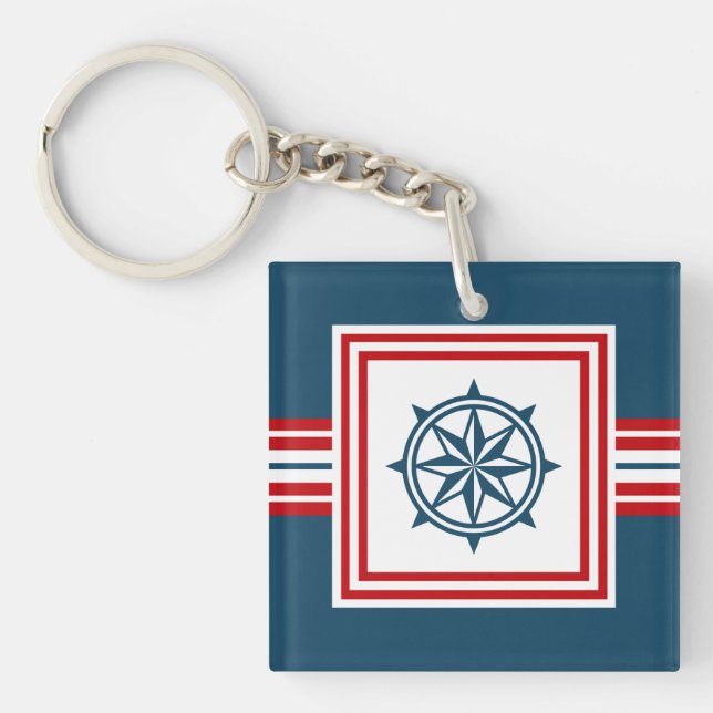 Nautical themed design keychain (Front)