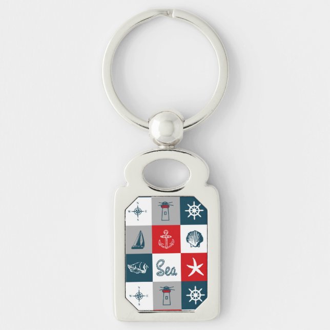 Nautical themed design keychain (Front)