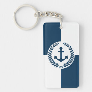 Nautical themed design keychain