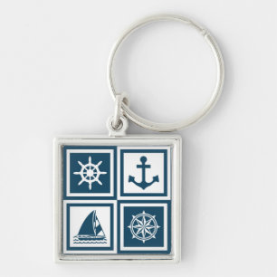 Nautical themed design keychain