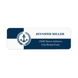 Nautical themed design label