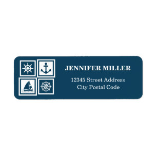Nautical themed design label