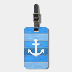 Nautical themed design luggage tag