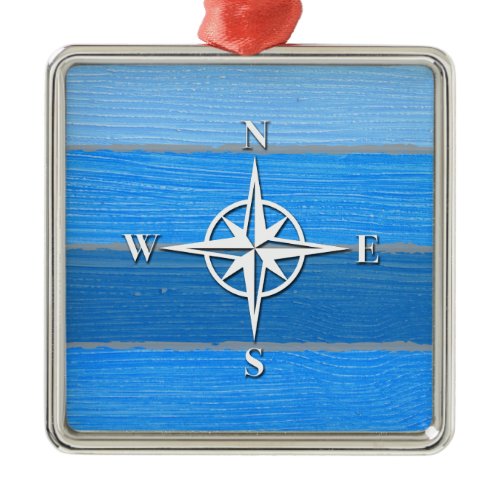 Nautical themed design metal ornament