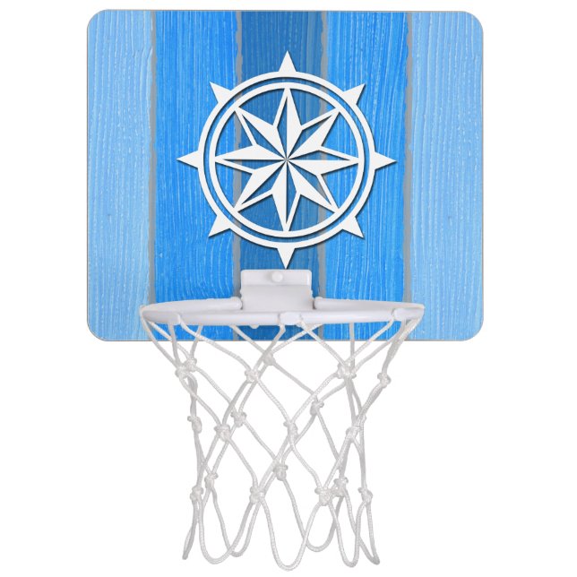 Nautical themed design mini basketball hoop (Front)