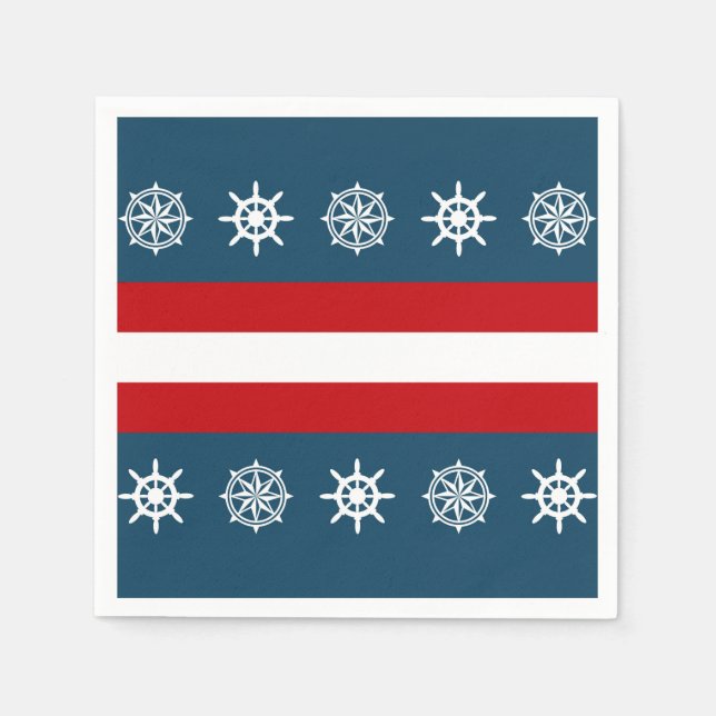 Nautical themed design napkins (Front)