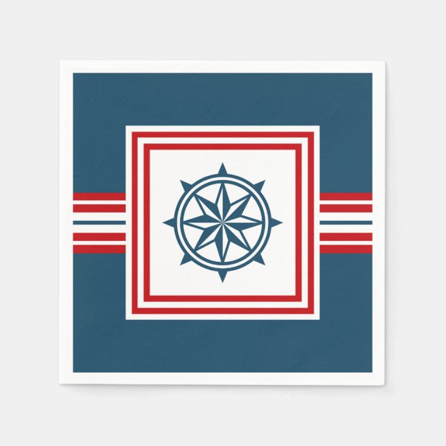 Nautical themed design napkins (Front)