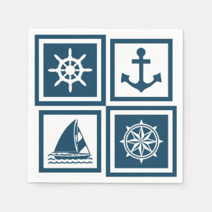 Nautical themed design napkins