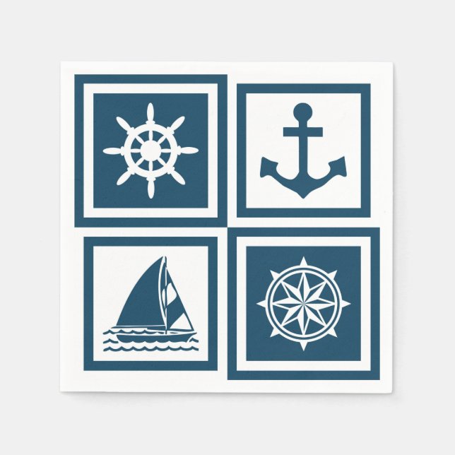 Nautical themed design napkins (Front)