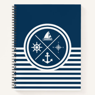 Nautical themed design notebook