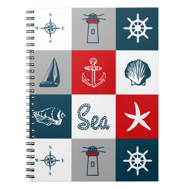 Nautical themed design notebook (Front)