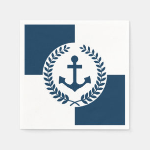 Nautical themed design paper napkins