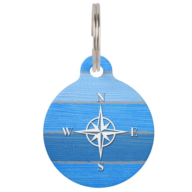 Nautical themed design pet ID tag (Front)