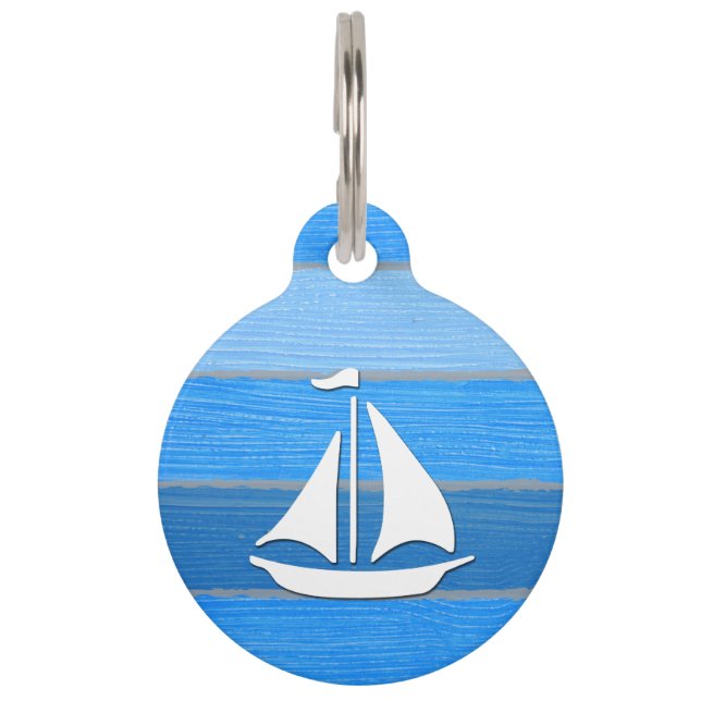 Nautical themed design pet name tag (Front)