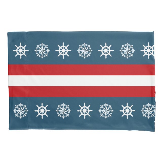Nautical themed design pillowcase (Front)