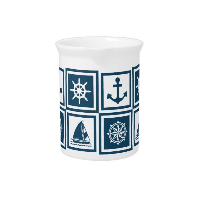 Nautical themed design pitcher (Front)