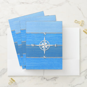 Nautical themed design pocket folder
