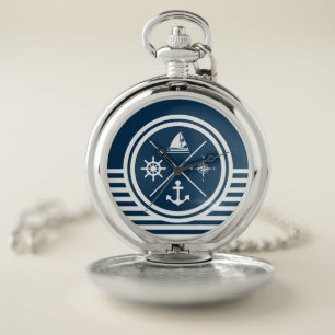 Nautical themed design pocket watch