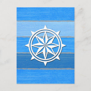 Nautical themed design postcard