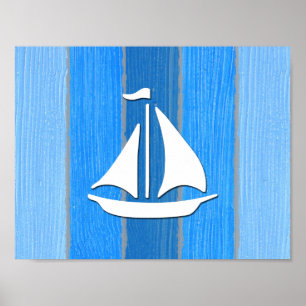Nautical themed design poster