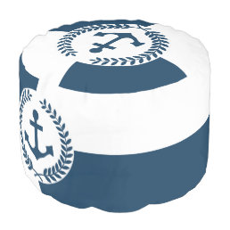 Nautical themed design pouf