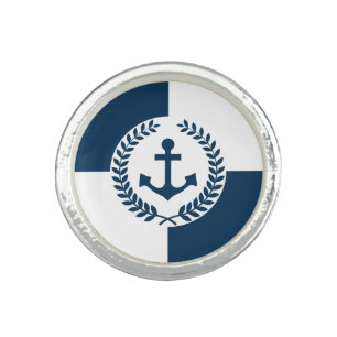 Nautical themed design ring