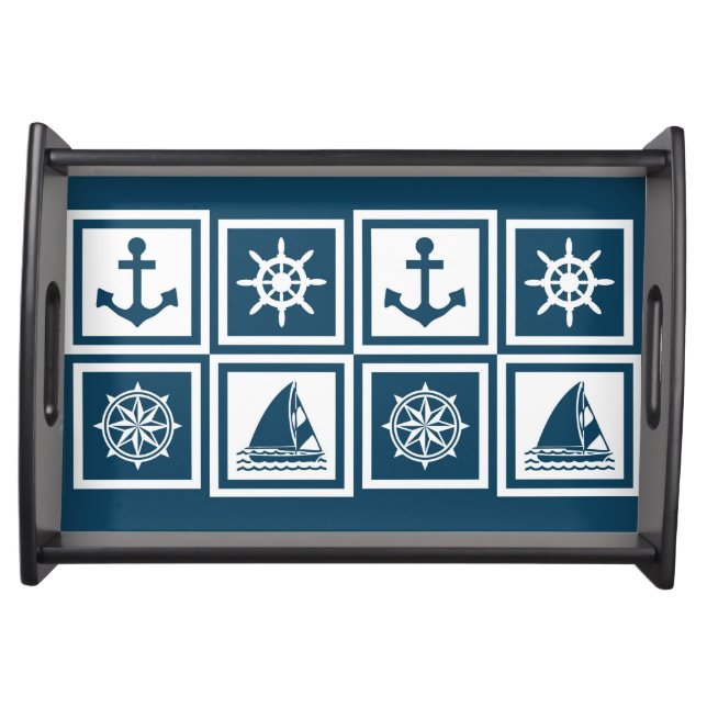 Nautical themed design serving tray (Front)