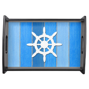 Nautical themed design serving tray