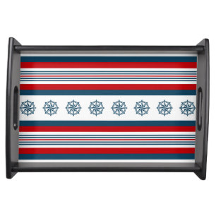 Nautical themed design serving tray