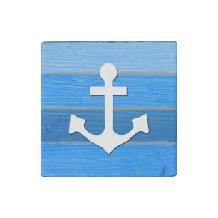Nautical themed design stone magnet