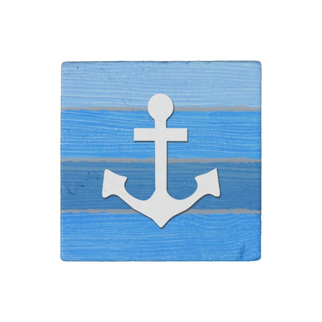 Nautical themed design stone magnet (Front)