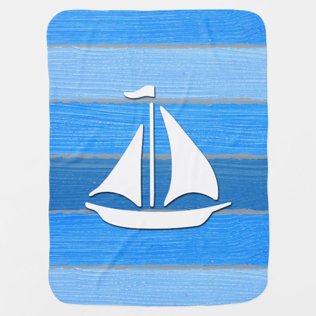 Nautical themed design swaddle blanket (Front)