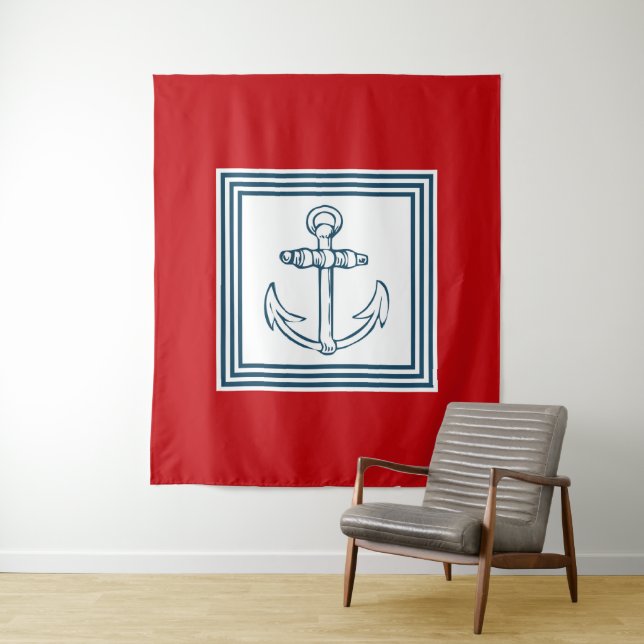 Nautical themed design tapestry (In Situ)