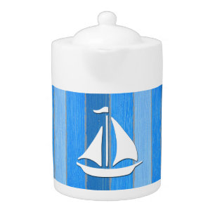 Nautical themed design teapot