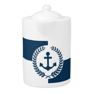 Nautical themed design teapot