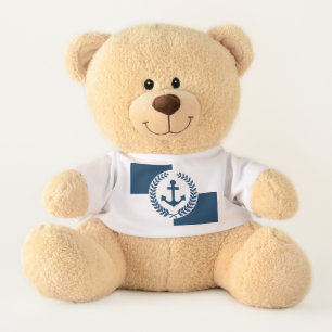Nautical themed design teddy bear