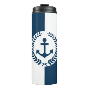 Nautical themed design thermal tumbler