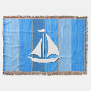 Nautical themed design throw blanket