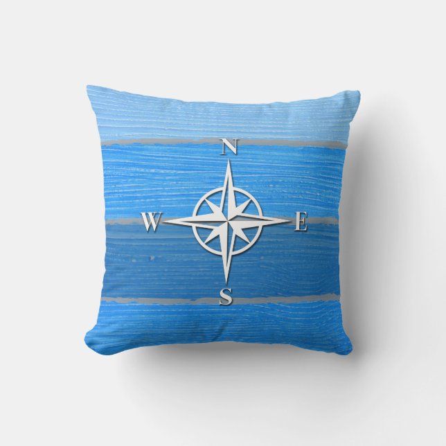 Nautical themed design throw pillow (Front)