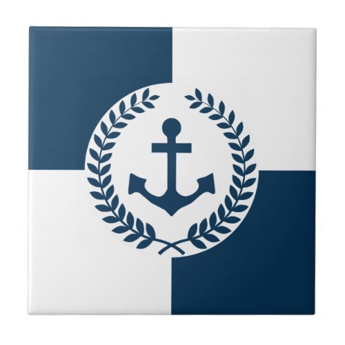 Nautical themed design tile